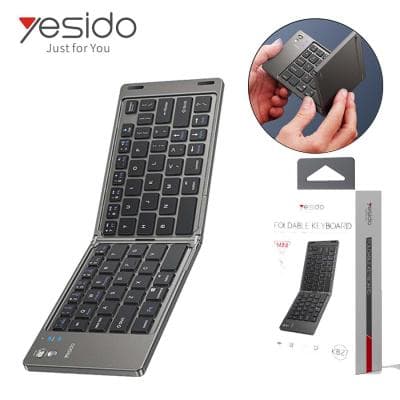 YESIDO KB27 Clavier Portable sans-fil Bluetooth 5.0 Pliable Rechargeable Pour ANDROID IOS PC