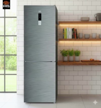 RÉFRIGÉRATEUR IRIS NO FROST COMBINÉ 410 L INOX