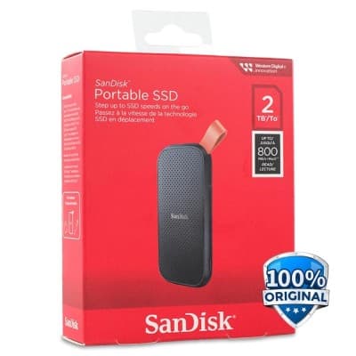 DISQUE DUR EXTERNE SANDISK PORTABLE SSD 2TB 800/MB/S