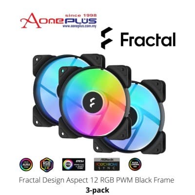 FRACTAL DESIGN ASPECT 12 RGB 1200 TR/MIN PAQUET DE 3