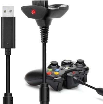 Câble de Chargement Batterie Manette X-box Sans Fil Avec 2 Filtres