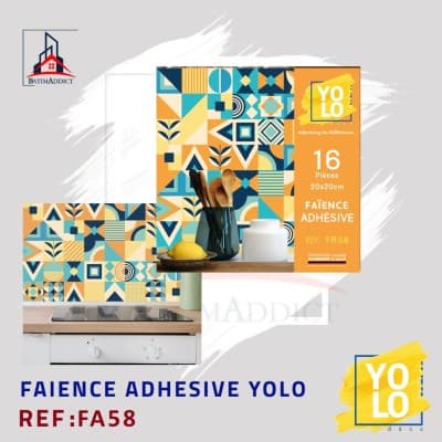 FAÏENCE ADHÉSIVE YOLO DECO 16P 20X20 CM-FA58