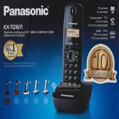 Panasonic Téléphone Fixe Maison sans-fil Numérique LCD Panasonic KX-TG1611