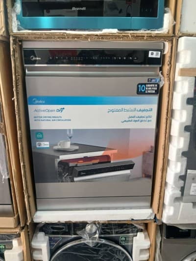 Lave vaisselle midea 14 couverts 9 programmes ouvertures automatiques sechante gris