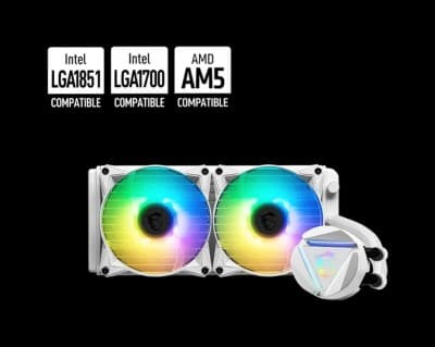 WATERCOOLING MSI MAG CORELIQUID 240R V2 WHITE