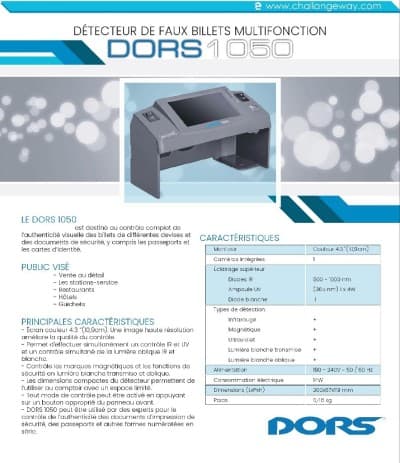 Detecteur de billets dors 1050