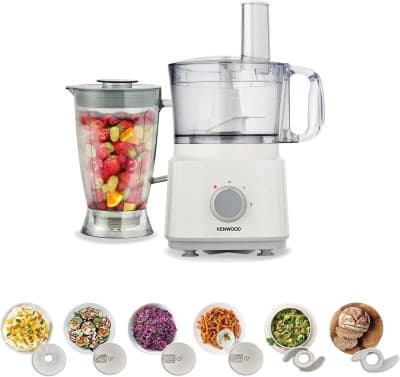 Robot Culinaire Avec Blender - KENWOOD - FDP03.C0WH - 750W - Bol 2L - Blender 1.8L - Blanc