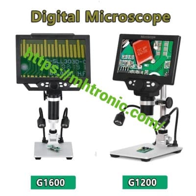 Arduino - Microscope numérique G1200A 7 pouces / G1600 9 pouces + 2 lumières LED (12 mégapixels)