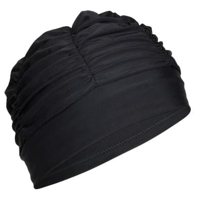 BONNET DE BAIN DECATHLON NATATION MAILLE VOLUME NOIR
