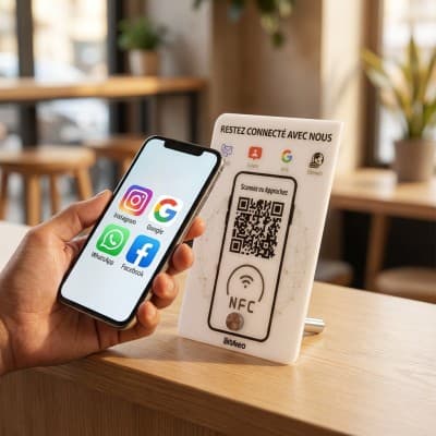 Plaque NFC Pro - Tous vos réseaux en un seul scan