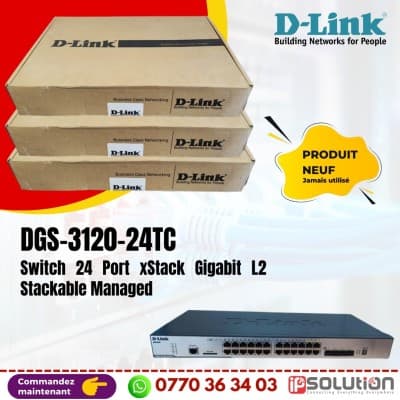 DGS-3120-24TC Switch 24 Port xStack Gigabit L2 Stackable Managed
