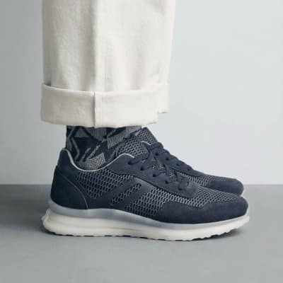 Basquette homme chic bleu