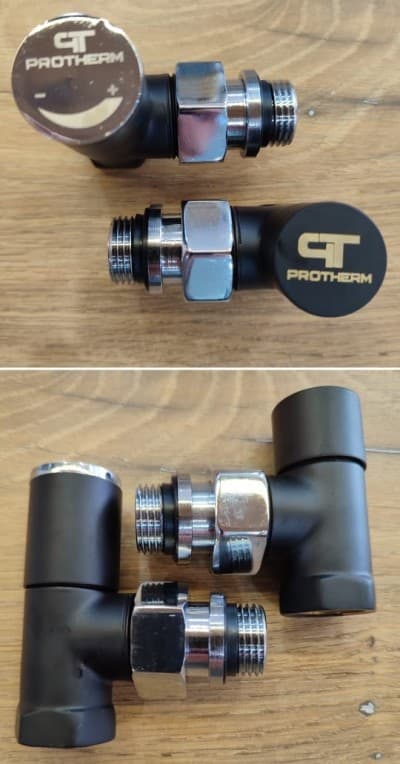 ROBINET RADIATEUR NOIR SIMPLE PROTHERM