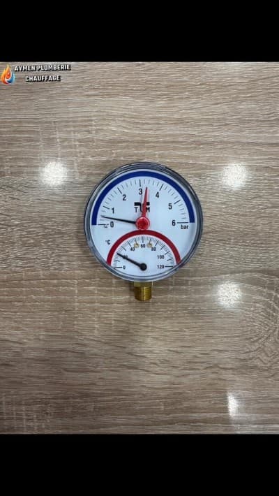 THERMO MANOMETRE 0-120 C/0-6 BAR TM