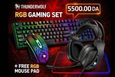 KIT GAMING USB 4 IN 1 RGB CLAVIER SOURIS TAPIS CASQUE MARVO T-WOLF TF-400