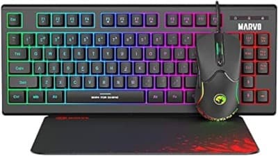 KIT GAMING USB 3IN1 RGB CLAVIER /SOURIS/TAPIS MARVO CM-310