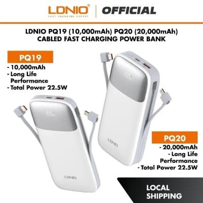 Power Bank Ldinio 10000 MAH PQ19 Batterie Externe Puissante Mobile