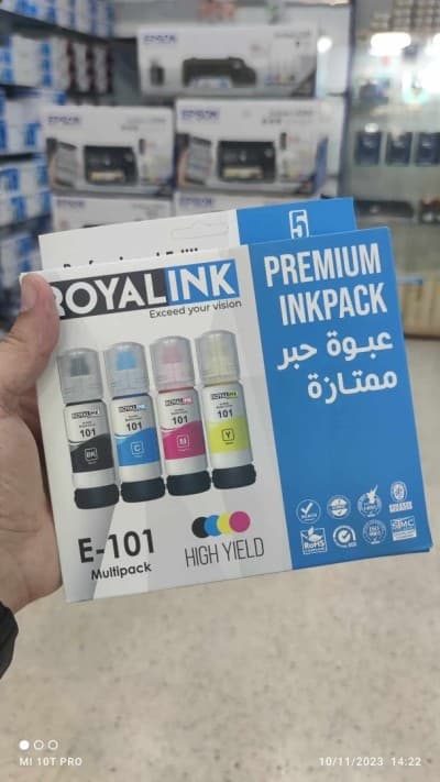 PACK ENCRE EPSON 101 PREMIUM ROYAL INK COULEURS VIVES & QUALITÉ SUPÉRIEURE