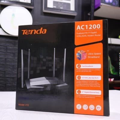 Modem Routeur Tenda V12 AC1200 Dual-Band VDSL2 / ADSL Wifi Gigabit