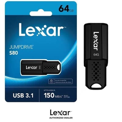 FLASH DISQUE LEXAR JUMPDRIVE S80 32GB 64GB USB 3.2