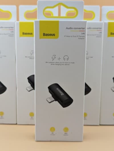 Baseus CAL46-01 CONVERTISSEUR AUDIO LIGHTNING - Adaptateur Dual Lightning, Charge et Écoute