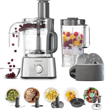 Robot Kenwood MultiPro ,Large Gamme d'Accessoires, Bol de 3 L, 2 Vitesses et Pulse, 1000W