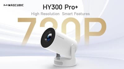Datashow Magcubic 2025 HY300 pro plus + , 4K Portable Android 11.0 avec WiFi6 BT5.4, Haut-Parleur
