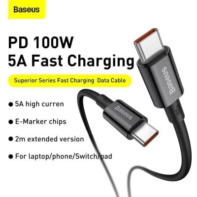 BASEUS USB-C TO USB-C CABLE 100W