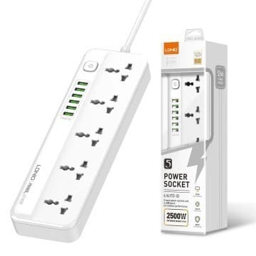 MULTIPRISE LDNIO SC5614 5PRISE & 6USB 2500W