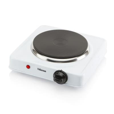 Tristar KP-6185 Plaque de cuisson-1000W-Diamètre 15 cm - BLANCHE