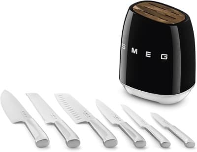 Couteau Smeg Bloc de 6 couteaux KBSF02BL NOIR