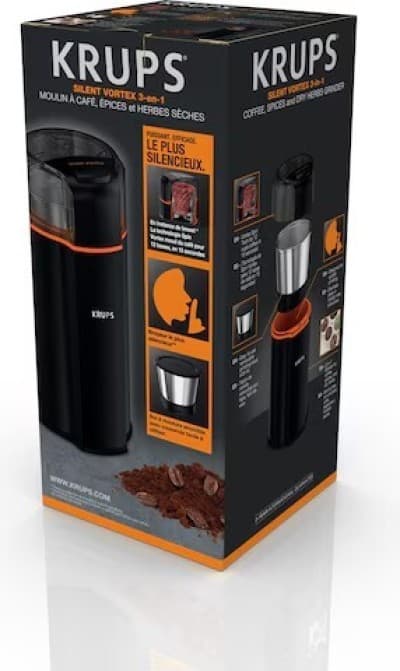 Krups Moulin à café électrique noir gx332810- 175W- 12 Tasses