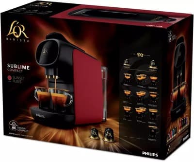 MACHINE À CAFÉ À CAPSULES LOR BARISTA ROUGE VELOURS PHILIPS - LM9012/50 - 19 bars - 9 capsules