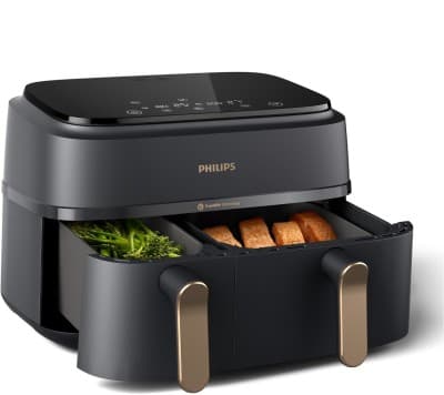 Friteuse sans huile PHILIPS NA352/00 AIRFRYER A DOUBLE PANIER - 9L (6L-3L)-2750w