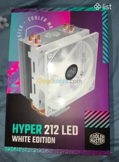 COOLER MASTER HYPER 212 LED WHITE EDITION - AIRCOOLING 120mm -SOCKET INTEL & AMD -ALUMINIUM-1800 RPM