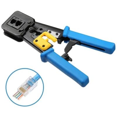 PINCE A SERITR RJ45 / RJ11 PASS THROUGH CAT6 E / CAT6 A