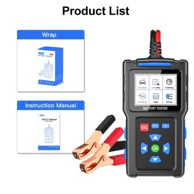 TopDiag BT300 12V 24V testeur de batterie de Moto de voiture outil de Test de chargeur de Moto de véhicule 20 à 2000 CCA analyseur de Test de charge de démarrage automatique