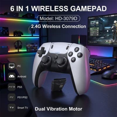 Manette De Jeu Sans Fil Pour PS1 PS2 PS3 PC Android contrôleur sans fil