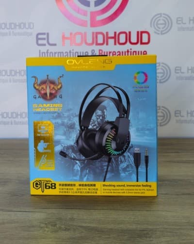 CASQUE MICRO GAMING RGB OVLENG GT68 (USB + JACK) IMMERSION & STYLE GAMER