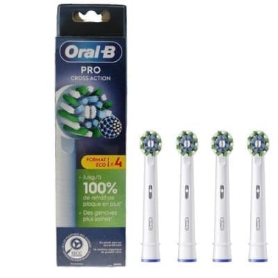BROSSETTES DE RECHANGE ORAL-B PRO CROSS ACTION FORMAT ECO X4