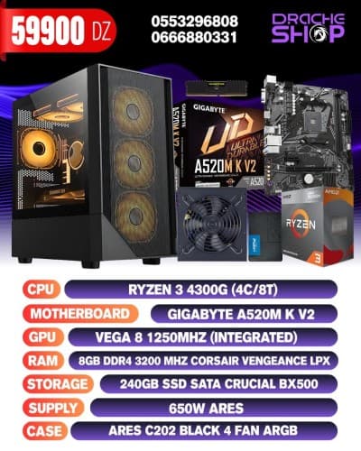 CONFIG RYZEN 3 4300G+VEGA 8