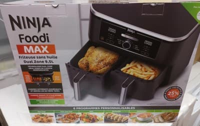FRITEUSE NINJA AIR FRYER 9.5L DOUBLE BACS 2470WATT AF400EU EUROPÉEN