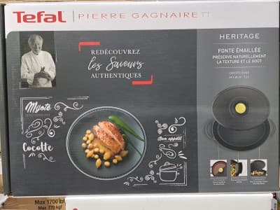 COCOTTE TEFAL PIERRE GAGNAIRE HÉRITAGE OVALE 7.2L 34.26CM FONTE REVÊTEMENT ÉMAIL