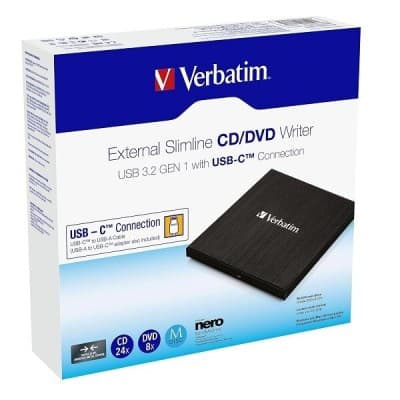 Graveur CD/DVD Externe Verbatim Slimline USB - Neuf sous emballage