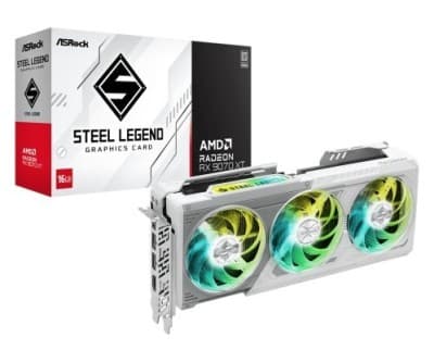 ASRock RX 9070XT STEEL LEGEND OC / WHITE / 16GB