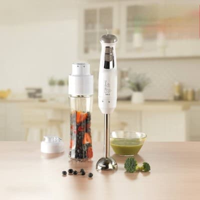 Bras Mixeur Avec Mini Blender 2En1 SilverCrest, 600W 2 Vitesses - Verre Doseur 0.6L