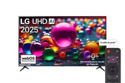 Télévision LG SMAT TV 4K UHD AI UA85 4K 55 pouces HDR10 webOS25 2025 55UA85006LA