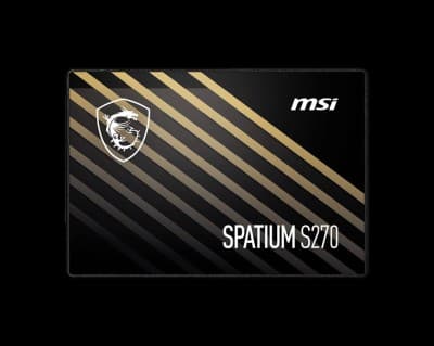 SSD MSI SPATIUM S270 480GO, 2,5 pouces, SATA III 6 Gb/s, vitesse jusqu'à 500 Mo/s