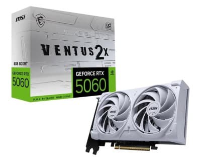 CARTE GRAPHIQUE MSI GEFORCE RTX 5060 VENTUS 2X 8GB OC WHITE