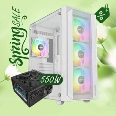 PROMO KIT UPGRADE BOÎTIER RAIDMAX VECTOR V100 WHITE + ALIMENTATION RAIDMAX XTB RX-550